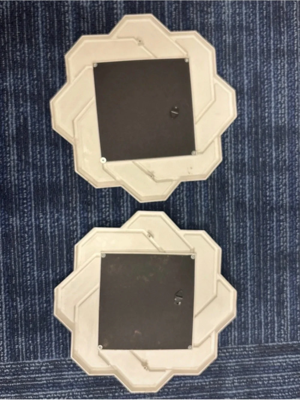 Gold Octagonal Layered Wall Mirror Pair - Decorative Home Accent